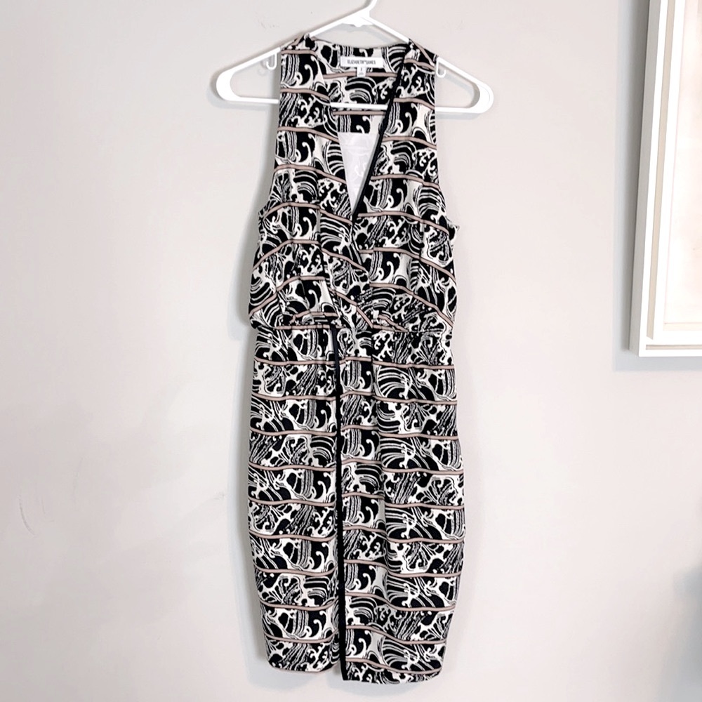 Elizabeth and James silk black and white dress